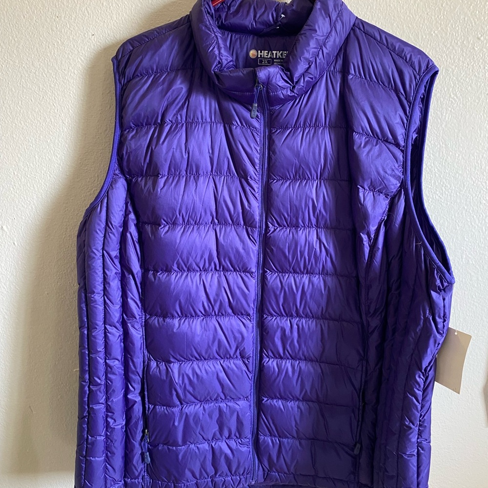 Heat Keep Purple Puffer Vest